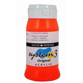 Daler Rowney Fluorescent Orange 653 500 ml System 3 Akrilik Boya
