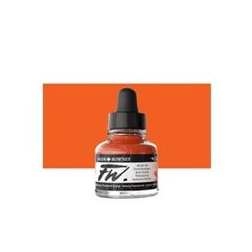 Daler Rowney Fluorescent Orange 653 Fw Acrylic Artist Ink 29.5 ml Cam Şişe