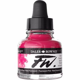 Daler Rowney Fluorescent Pink 538 Fw Acrylic Artist Ink 29.5 ml Cam Şişe