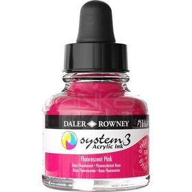 Daler Rowney Fluorescent Pink 538 Fw Acrylic Artist Ink 29.5 ml Cam Şişe