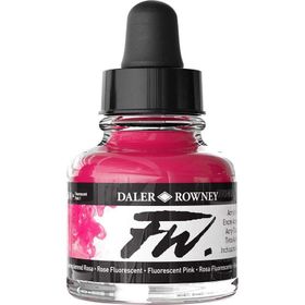 Daler Rowney Fluorescent Pink 538 Fw Acrylic Artist Ink 29.5 ml Cam Şişe