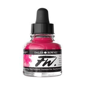 Daler Rowney Fluorescent Pink 538 Fw Acrylic Artist Ink 29.5 ml Cam Şişe