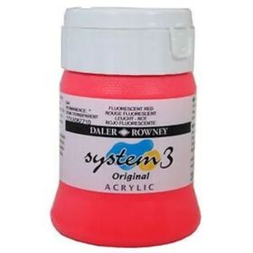 Daler Rowney Fluorescent Red 544 500 ml System 3 Akrilik Boya
