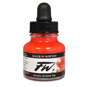 Daler Rowney Fluorescent Red 544 Fw Acrylic Artist Ink 29.5 ml Cam Şişe