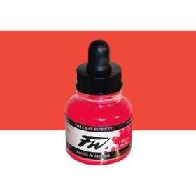 Daler Rowney Fluorescent Red 544 Fw Acrylic Artist Ink 29.5 ml Cam Şişe