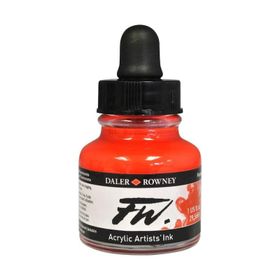 Daler Rowney Fluorescent Red 544 Fw Acrylic Artist Ink 29.5 ml Cam Şişe