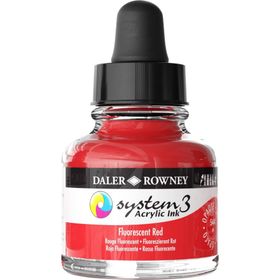 Daler Rowney Fluorescent Red 544 System 3 29.5 ml Akrilik Mürekkep