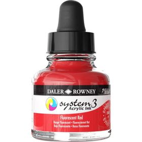 Daler Rowney Fluorescent Red 544 System 3 29.5 ml Akrilik Mürekkep