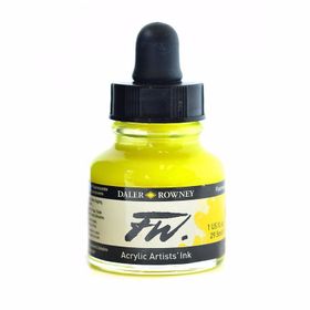 Daler Rowney Fluorescent Yellow 681 Fw Acrylic Artist Ink 29.5 ml Cam Şişe