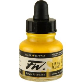Daler Rowney Fw Acrylic Artist Ink 29.5 ml Cam Şişe Brilliant Yellow 607 Akrilik Boya
