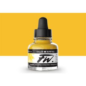 Daler Rowney Fw Acrylic Artist Ink 29.5 ml Cam Şişe Brilliant Yellow 607 Akrilik Boya