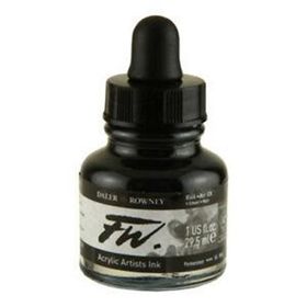 Daler Rowney Fw Ink 29.5 ml Black India Pistole Mürekkebi