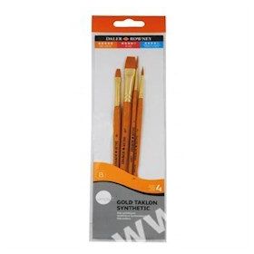 Daler Rowney Gold Taklon Short Handled 4 Pc Fırça Seti