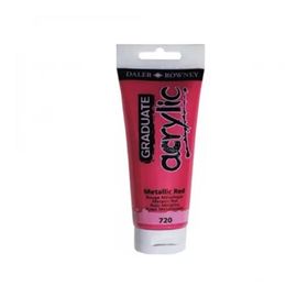 Daler Rowney Graduate 720 Metallic Red 120 ml Akrilik Boya