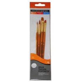 Daler Rowney Kod 400 Simply Gold Taklon Synthetic 4'lü Fırça Seti