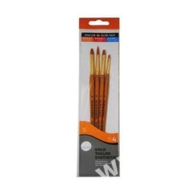 Daler Rowney Kod 400 Simply Gold Taklon Synthetic 4'lü Fırça Seti