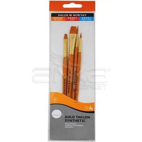 Daler Rowney Kod 402 Simply Gold Taklon Synthetic 4'lü Fırça Seti