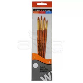 Daler Rowney Kod 403 Simply Gold Taklon Synthetic 4'lü Fırça Seti