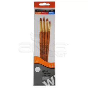 Daler Rowney Kod 403 Simply Gold Taklon Synthetic 4'lü Fırça Seti