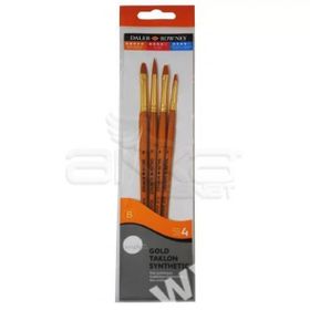 Daler Rowney Kod 403 Simply Gold Taklon Synthetic 4'lü Fırça Seti