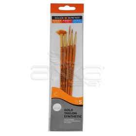 Daler Rowney Kod 500 Simply Gold Taklon Synthetic 5'li Fırça Seti