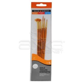 Daler Rowney Kod 500 Simply Gold Taklon Synthetic 5'li Fırça Seti