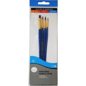 Daler Rowney Kod:401 Simply Natural Hair 4'lü Fırça Seti