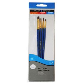 Daler Rowney Kod:401 Simply Natural Hair 4'lü Fırça Seti
