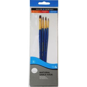 Daler Rowney Kod:401 Simply Natural Hair 4'lü Fırça Seti