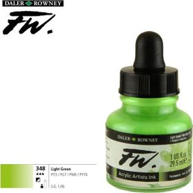 Daler Rowney Light Green 348 Fw Acrylic Artist Ink 29.5 ml Cam Şişe