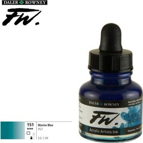 Daler Rowney Marine Blue 151 Fw Acrylic Artist Ink 29.5 ml Cam Şişe