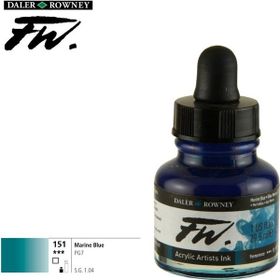 Daler Rowney Marine Blue 151 Fw Acrylic Artist Ink 29.5 ml Cam Şişe