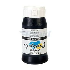 Daler Rowney Mars Black 036 500 ml System 3 Akrilik Boya