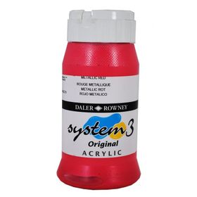 Daler Rowney Metallic Red 720 500 ml System 3 Akrilik Boya