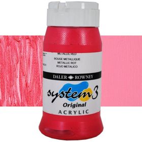 Daler Rowney Metallic Red 720 500 ml System 3 Akrilik Boya