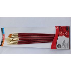 Daler Rowney No:6X Simply Uzun Saplı Doğal 6'lı Fırça Seti