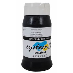 Daler Rowney Process Black 040 500 ml System 3 Akrilik Boya