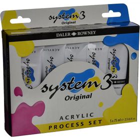 Daler Rowney Process Set 5x75 ml System 3 Akrilik Boya