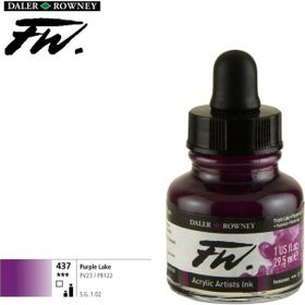 Daler Rowney Purple Lake 437 Fw Acrylic Artist Ink 29.5 ml Cam Şişe