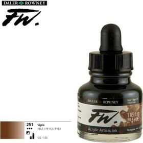 Daler Rowney Sepia 251 Fw Acrylic Artist Ink 29.5 ml Cam Şişe
