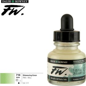 Daler Rowney Shimmering Green 714 FW 29.5 ML Ink Likit Akrilik Mürekkep