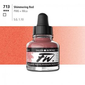 Daler Rowney Shimmering Red 713 29.5 ML FW Ink Likit Akrilik Mürekkep