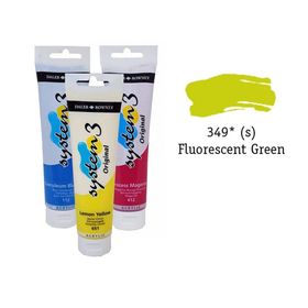 Daler Rowney System 3 150 ml Fluoro Green Original Akrilik Boya