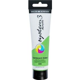 Daler Rowney System 3 150 ml Fluoro Green Original Akrilik Boya