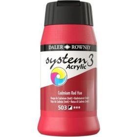 Daler Rowney System 3 503 Cadmium Red 500 ml Akrilik Boya