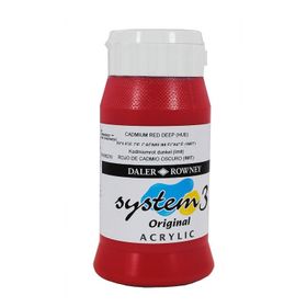 Daler Rowney System 3 504 Cadmium Red Depp 500ml Akrilik Boya