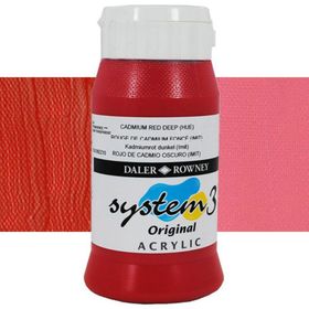 Daler Rowney System 3 504 Cadmium Red Depp 500ml Akrilik Boya