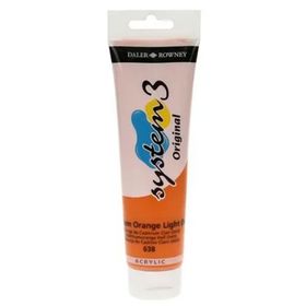 Daler Rowney System 3 638 Cadmium Orange Light 150 ml Akrilik Boya