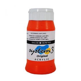 Daler Rowney System 3 638 Cadmium Orange Light 500ml Akrilik Boya