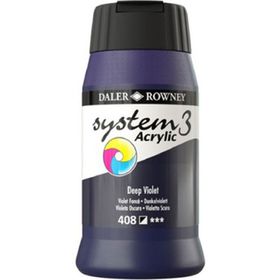 Daler Rowney System 3 Deep Violet 408 211467 500ml Akrilik Boya